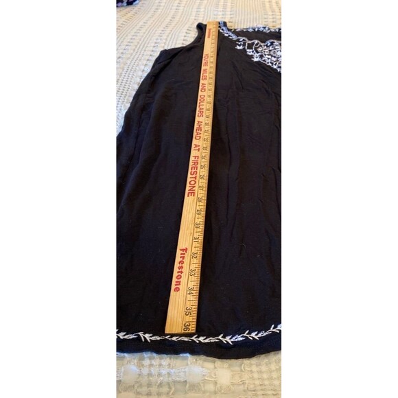 Philosophy Swimsuit Coverup or Casual Dress Plus Size 1X Black White Embroidery - Picture 11 of 12
